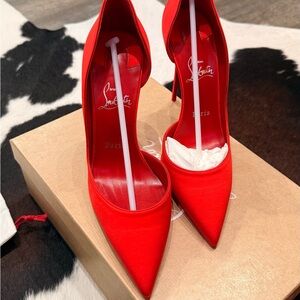 Christian Louboutin Red Heels with Pointed Toe and High Stiletto